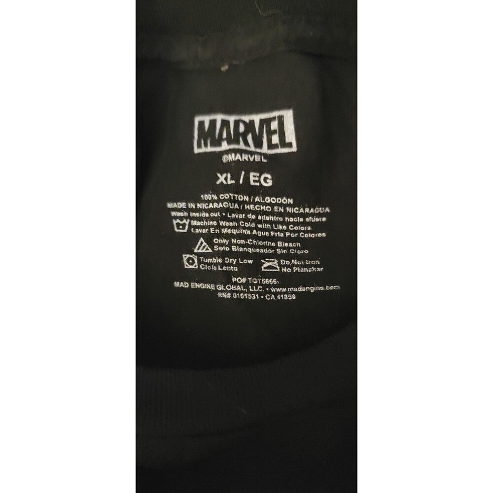Marvel Spider-Man Graphic T-Shirt Black XL Retro Scene Print 100% Cotton - Picture 4 of 4